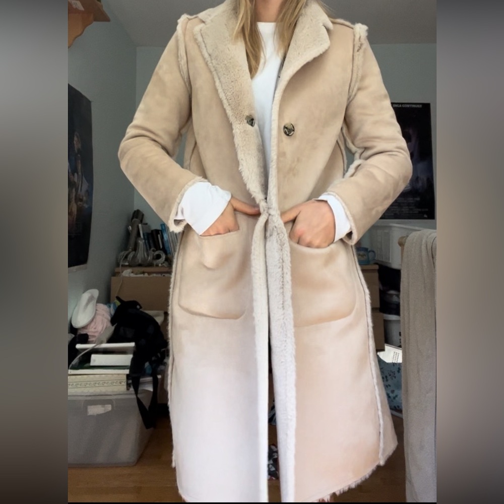 Reversible Faux Hide and fur coat